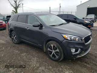 2017 Kia Sorento EX with VIN 5XYPHDA51HG222464, listed as a Copart auction lot 58585465 with 80,401 mi miles and Salvage title. Bid and sale history available at DreamBid. Image 4.
