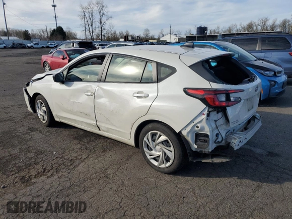 2024 Subaru Impreza z VIN JF1GUABC3R8269856, wystawiony jako Copart lot #47733185 z przebiegiem 23 040 mil mil oraz Szkoda całkowita • Salvage title. Historia ofert i sprzedaży dostępna na DreamBid. Obrazek 2.