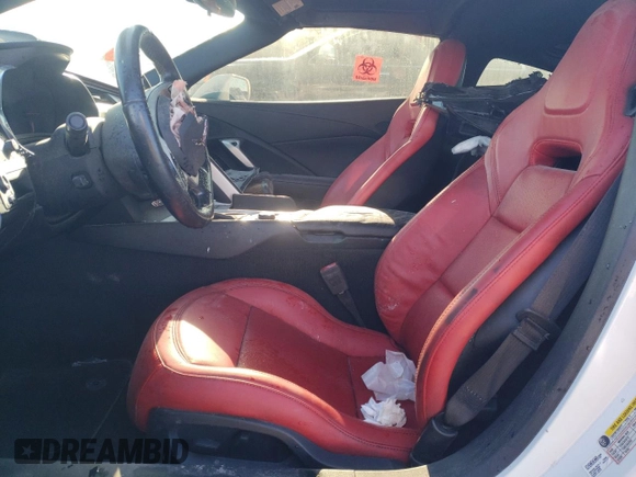 2017 Chevrolet Corvette Z51 1LT with VIN 1G1YH2D70H5103344, listed as a Copart auction lot 84568344 with 0 mi miles and Salvage Title. Bid and sale history available at carsss.com. Image 7.