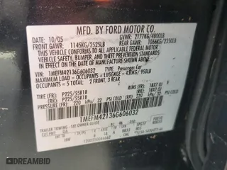 2006 Mercury Montego Premier with VIN 1MEFM42136G606032, listed as a Copart auction lot 77151964 with 0 mi miles and Salvage Title. Bid and sale history available at carsss.com. Image 13.