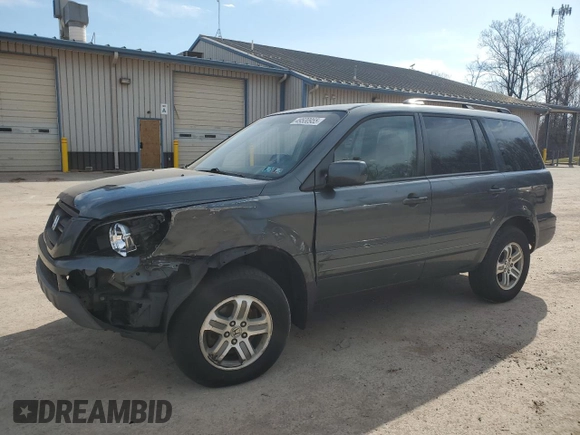 2005 Honda Pilot EX with VIN 5FNYF18455B053400, listed as a Copart auction lot 49530955 with 173,086 mi miles and Salvage Title. Bid and sale history available at DreamBid. Image 1.