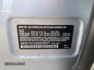 2016 BMW X1 xDrive28i with VIN WBXHT3C34G5E56071, listed as a Copart auction lot 68723182 with 74,488 mi miles. Bid and sale history available at carsss.com. Image 14.
