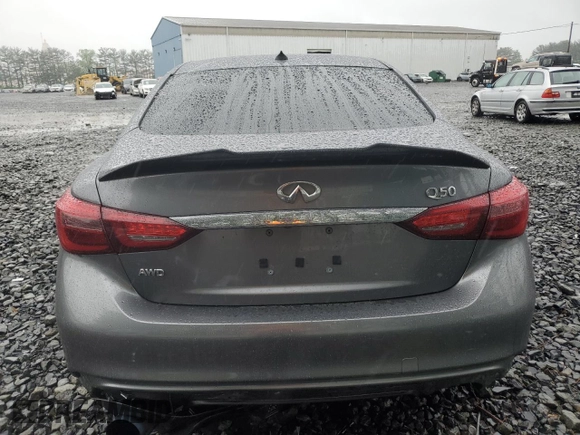 2018 Infiniti Q50 Luxe with VIN JN1EV7AR1JM433482, listed as a Copart auction lot 57093905 with Not provided miles and Salvage title. Bid and sale history available at DreamBid. Image 6.