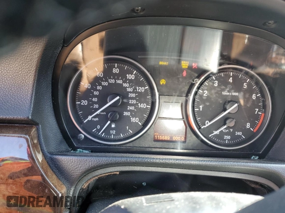 2008 BMW 3 Series 335i with VIN WBAWL73528PX57189, listed as a Copart auction lot 45640025 with 115,689 mi miles and Salvage Title. Bid and sale history available at carsss.com. Image 9.