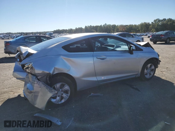 2013 Honda Civic Cpe LX with VIN 2HGFG3B53DH517358, listed as a Copart auction lot 84302714 with 153,845 mi miles and Salvage Title. Bid and sale history available at carsss.com. Image 3.