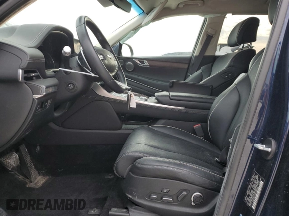 2022 Genesis GV80 with VIN KMUHCESCXNU080466, listed as a Copart auction lot 88743205 with 55,521 mi miles and Non repairable. Bid and sale history available at DreamBid. Image 7.