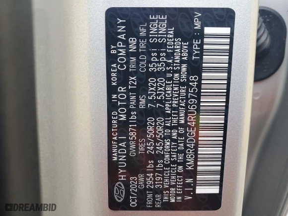 2024 Hyundai Palisade SEL with VIN KM8R4DGE4RU697548, listed as a Copart auction lot 43735285 with 12,542 mi miles and Salvage Title. Bid and sale history available at carsss.com. Image 14.