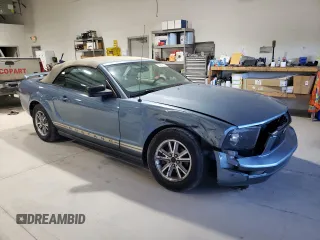 2005 Ford Mustang Deluxe with VIN 1ZVFT84N955258739, listed as a Copart auction lot 53480975 with 154,945 mi miles and Salvage Title. Bid and sale history available at carsss.com. Image 4.