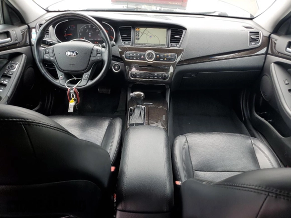 2014 Kia Cadenza Premium with VIN KNALN4D71E5129725, listed as a Copart auction lot 79110494 with 76,919 mi miles and Salvage Title. Bid and sale history available at carsss.com. Image 8.