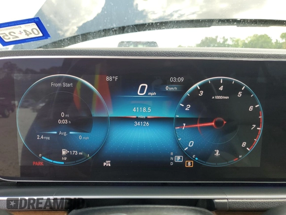2021 Mercedes-Benz GLE 350 with VIN 4JGFB4KB3MA478323, listed as a Copart auction lot 56130125 with 34,126 mi miles and Clean title. Bid and sale history available at DreamBid. Image 9.