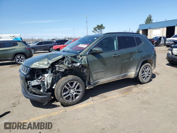 2017 Jeep Compass Latitude with VIN 3C4NJDBB1HT639818, listed as a Copart auction lot 53510575 with 107,425 mi miles and Clean Title. Bid and sale history available at carsss.com. Image 1.