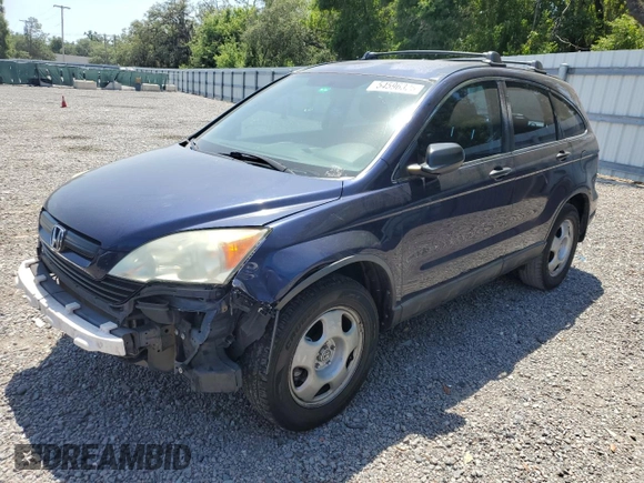 2008 Honda CR-V LX with VIN 3CZRE38398G700495, listed as a Copart auction lot 54596325 with 169,070 mi miles and Salvage Title. Bid and sale history available at carsss.com. Image 1.