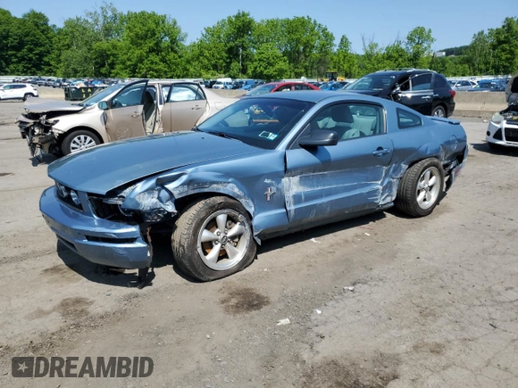2007 Ford Mustang Deluxe with VIN 1ZVHT80N275327594, listed as a Copart auction lot 58373975 with 123,031 mi miles and Salvage title. Bid and sale history available at DreamBid. Image 1.