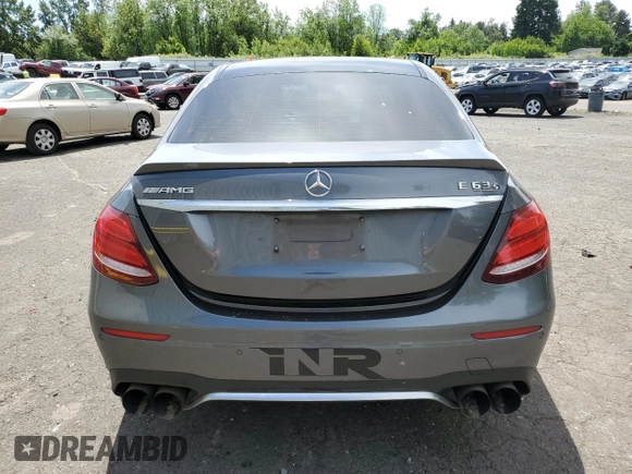 2018 Mercedes-Benz E-Class AMG E 63 S with VIN WDDZF8KB8JA258044, listed as a Copart auction lot 58792094 with 0 mi miles and Salvage Title. Bid and sale history available at carsss.com. Image 6.