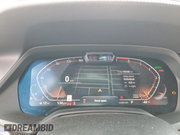 2019 BMW X7 xDrive50i with VIN 5UXCX4C59KLS38632, listed as a Copart auction lot 51963025 with 56,346 mi miles and Salvage Title. Bid and sale history available at carsss.com. Image 9.