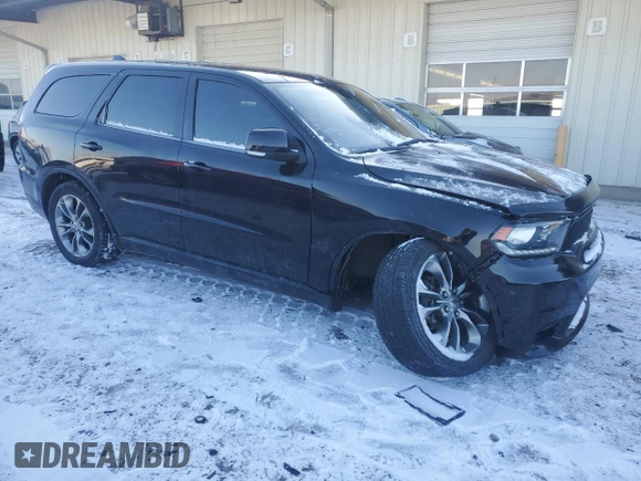 2019 Dodge Durango GT Plus with VIN 1C4RDJDG5KC722543, listed as a Copart auction lot 41857875 with 115,133 mi miles and Salvage Title. Bid and sale history available at carsss.com. Image 4.