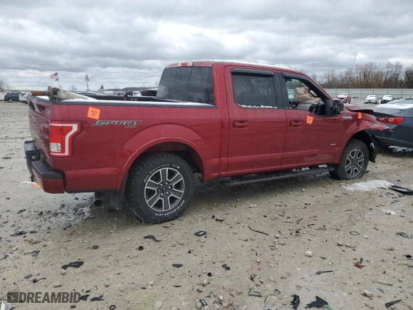 2016 Ford F-150 XLT with VIN 1FTEW1EP9GFD04743, listed as a Copart auction lot 49838685 with 0 mi miles and Clean Title. Bid and sale history available at carsss.com. Image 3.