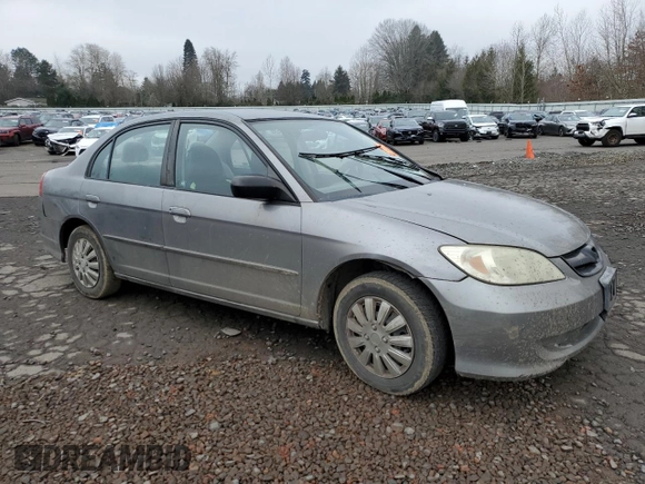 2004 Honda Civic LX with VIN 2HGES15584H528673, listed as a Copart auction lot 88170385 with 218,156 mi miles and Salvage Title. Bid and sale history available at DreamBid. Image 4.