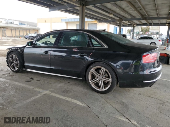 2013 Audi A8 L 3.0L with VIN WAURGAFD7DN004393, listed as a Copart auction lot 48186015 with 98,174 mi miles and Salvage Title. Bid and sale history available at carsss.com. Image 2.