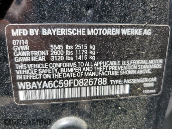 2015 BMW 7 Series 740i z VIN WBAYA6C59FD826788, wystawiony jako Copart lot #55747215 z przebiegiem 134 960 mil mil oraz Szkoda całkowita • Salvage title. Historia ofert i sprzedaży dostępna na DreamBid. Obrazek 13.