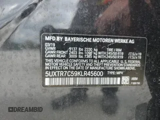 2019 BMW X3 sDrive30i z VIN 5UXTR7C59KLR45600, wystawiony jako Copart lot #51639265 z przebiegiem 91 159 mil mil oraz Szkoda całkowita • Salvage title. Historia ofert i sprzedaży dostępna na DreamBid. Obrazek 13.