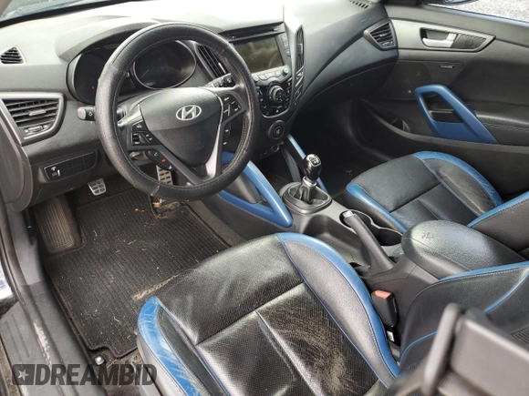 2013 Hyundai Veloster Turbo with VIN KMHTC6AE2DU177578, listed as a Copart auction lot 60901785 with Not provided miles and Salvage title. Bid and sale history available at DreamBid. Image 8.