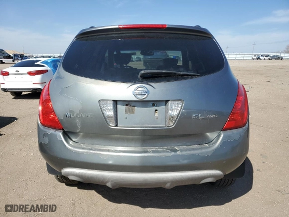 2005 Nissan Murano SL with VIN JN8AZ08W75W439014, listed as a Copart auction lot 50821545 with 184,992 mi miles and Salvage Title. Bid and sale history available at carsss.com. Image 6.