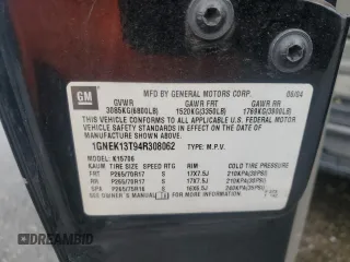 2004 Chevrolet Tahoe Z71 z VIN 1GNEK13T94R308062, wystawiony jako Copart lot #44758895 z przebiegiem 273 156 mil mil oraz Szkoda całkowita • Salvage title. Historia ofert i sprzedaży dostępna na DreamBid. Obrazek 14.