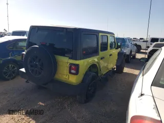 2024 Jeep Wrangler Sport S with VIN 1C4PJXDN0RW105903, listed as a Copart auction lot 49928365 with 6,297 mi miles and Salvage Title. Bid and sale history available at carsss.com. Image 3.