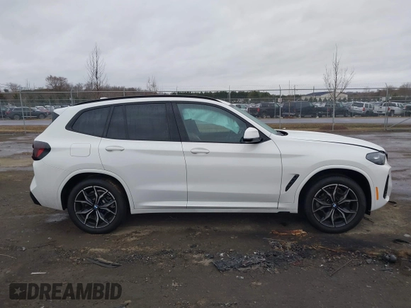 2024 BMW X3 xDrive30i with VIN 5UX53DP00R9W05606, listed as a IAAI auction lot 41730750 with 28,781 mi miles and . Bid and sale history available at DreamBid. Image 13.