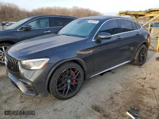 2020 Mercedes-Benz GLC with VIN WDC0J8KB5LF744831, listed as a Copart auction lot 85045494 with 43,739 mi miles and Salvage Title. Bid and sale history available at carsss.com. Image 1.