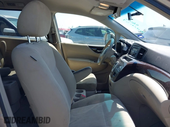 2012 Nissan Quest SL with VIN JN8AE2KP9C9043431, listed as a IAAI auction lot 41864134 with 186,514 mi miles. Bid and sale history available at carsss.com. Image 5.