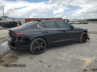 2023 Genesis G70 3.3T with VIN KMTG54TE9PU123542, listed as a Copart auction lot 78830254 with 23,782 mi miles and Salvage Title. Bid and sale history available at carsss.com. Image 3.