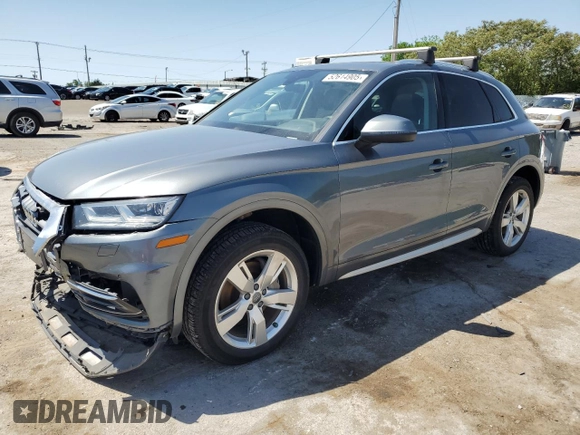 2018 Audi Q5 Premium Plus with VIN WA1BNAFYXJ2056895, listed as a Copart auction lot 52614905 with 87,456 mi miles and Salvage title. Bid and sale history available at DreamBid. Image 1.