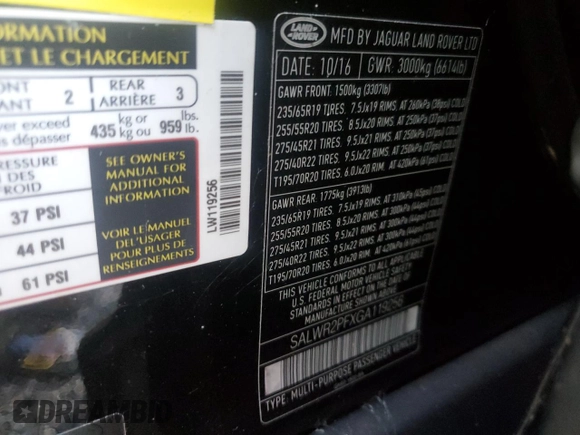 2016 Land Rover Range Rover Sport V6 HSE with VIN SALWR2PFXGA119256, listed as a Copart auction lot 47309665 with 70,748 mi miles and Salvage Title. Bid and sale history available at carsss.com. Image 13.