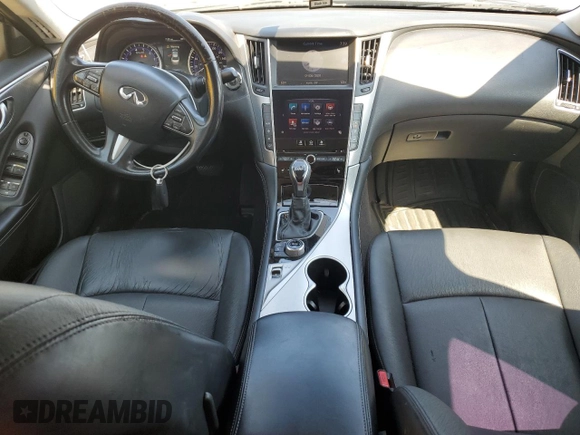 2015 Infiniti Q50 with VIN JN1BV7AP6FM349747, listed as a Copart auction lot 65723545 with 108,795 mi miles and Salvage title. Bid and sale history available at DreamBid. Image 8.