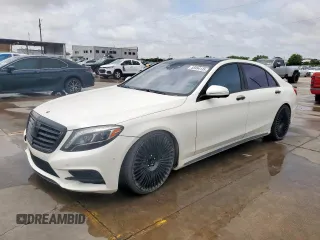 2015 Mercedes-Benz S 550 with VIN WDDUG8CB5FA146265, listed as a Copart auction lot 55994135 with 124,606 mi miles and Clean Title. Bid and sale history available at carsss.com. Image 1.