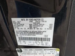 2011 Ford F-150 XL with VIN 1FTFW1EF2BKD73530, listed as a IAAI auction lot 42070854 with 272,088 mi miles and . Bid and sale history available at DreamBid. Image 9.