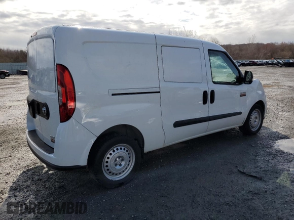 2022 Ram ProMaster City Cargo Tradesman with VIN ZFBHRFAB0N6W68559, listed as a Copart auction lot 51161655 with 57,072 mi miles and Salvage title. Bid and sale history available at DreamBid. Image 3.
