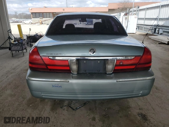 2005 Mercury Grand Marquis LS Premium with VIN 2MEFM75W05X615367, listed as a Copart auction lot 52590275 with 203,052 mi miles and Salvage Title. Bid and sale history available at carsss.com. Image 6.