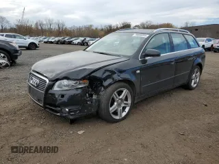 2007 Audi A4 2.0T with VIN WAUKF78E67A017032, listed as a Copart auction lot 78880054 with 136,874 mi miles and Salvage title. Bid and sale history available at DreamBid. Image 1.