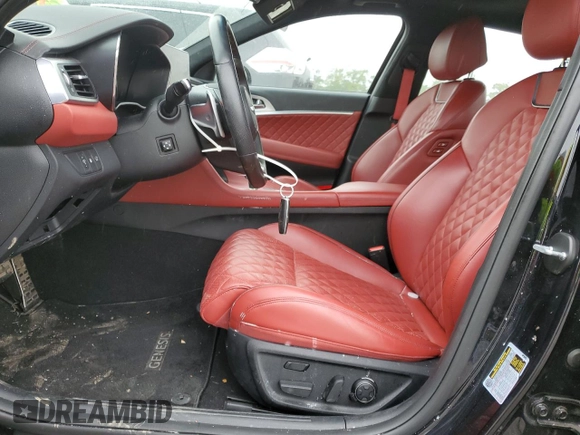 2023 Genesis G70 3.3T with VIN KMTG54TEXPU110976, listed as a Copart auction lot 71400134 with 22,958 mi miles and Salvage Title. Bid and sale history available at carsss.com. Image 7.