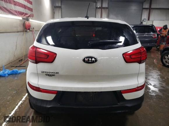 2016 Kia Sportage LX with VIN KNDPBCAC7G7848784, listed as a Copart auction lot 87183724 with 115,396 mi miles and Salvage Title. Bid and sale history available at carsss.com. Image 6.
