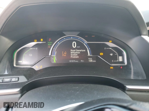 2018 Honda Clarity Plug-In Hybrid with VIN JHMZC5F16JC015483, listed as a Copart auction lot 69603064 with 101,819 mi miles and Salvage Title. Bid and sale history available at carsss.com. Image 9.