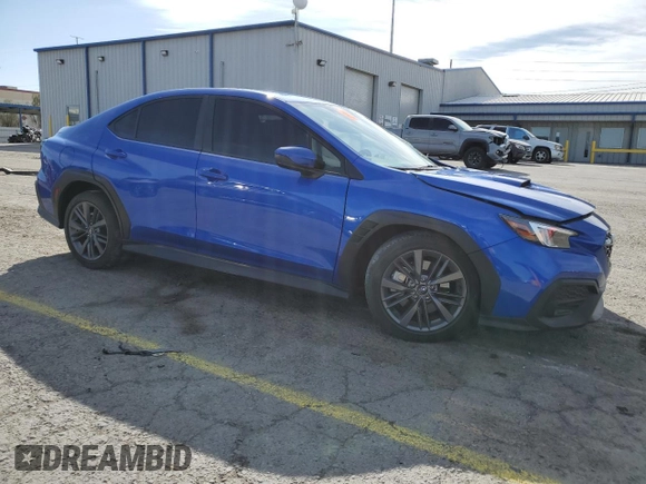 2023 Subaru WRX with VIN JF1VBAB69P8816035, listed as a Copart auction lot 47893105 with 24,422 mi miles and Salvage title. Bid and sale history available at DreamBid. Image 4.
