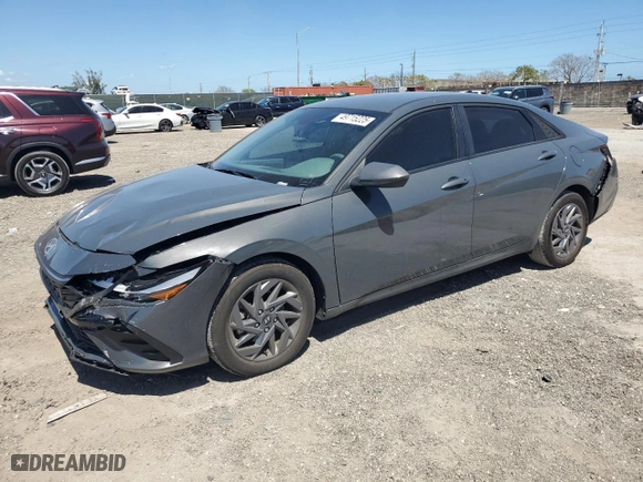 2024 Hyundai Elantra SEL with VIN KMHLM4DG7RU740355, listed as a Copart auction lot 49715225 with 10,161 mi miles and Non Repairable. Bid and sale history available at carsss.com. Image 1.