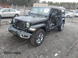 2022 Jeep Wrangler Unlimited Sahara with VIN 1C4HJXEG4NW186063, listed as a IAAI auction lot 40927600 with 22,430 mi miles and . Bid and sale history available at DreamBid. Image 17.