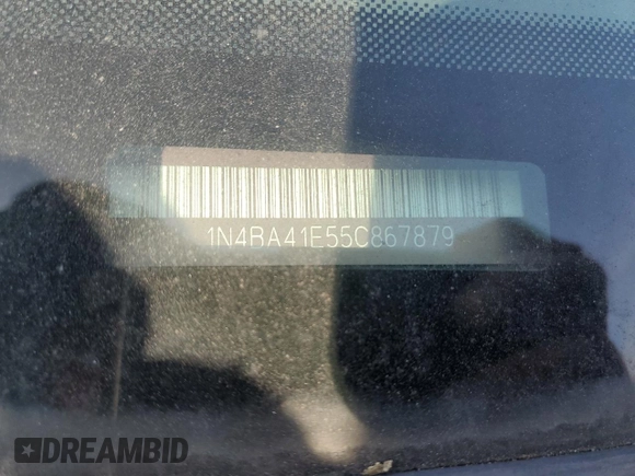 2005 Nissan Maxima SL with VIN 1N4BA41E55C867879, listed as a Copart auction lot 51061115 with Not provided miles and Non repairable. Bid and sale history available at DreamBid. Image 12.