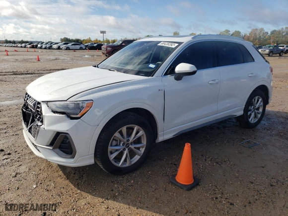 2022 Audi Q3 S line Premium with VIN WA1DECF31N1025409, listed as a Copart auction lot 68428392 with 20,132 mi miles. Bid and sale history available at carsss.com. Image 1.