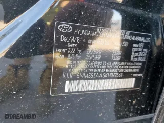 2019 Hyundai Santa Fe Limited with VIN 5NMS53AA5KH072561, listed as a Copart auction lot 47858945 with 45,323 mi miles and Salvage Title. Bid and sale history available at carsss.com. Image 14.